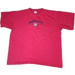 North Pole Alaska Santa Christmas Shirt Tourist Travel TeeMax Red XL Short Slv